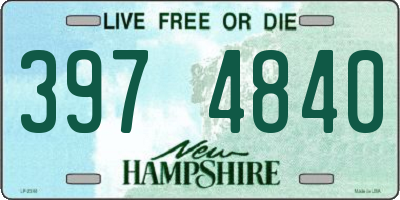 NH license plate 3974840