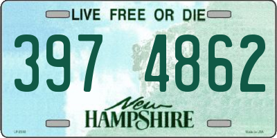 NH license plate 3974862