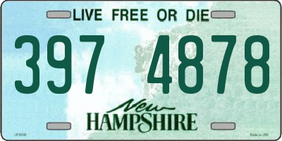 NH license plate 3974878