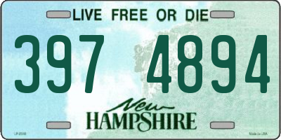 NH license plate 3974894