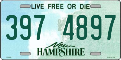 NH license plate 3974897