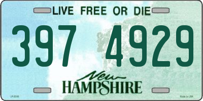 NH license plate 3974929