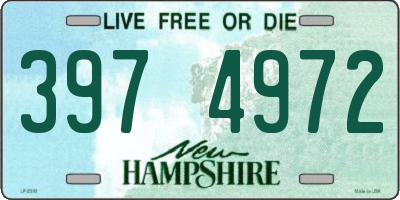 NH license plate 3974972