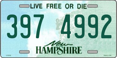NH license plate 3974992