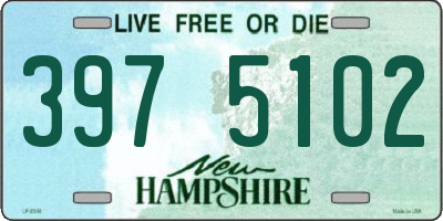 NH license plate 3975102