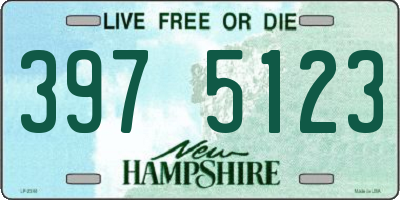 NH license plate 3975123