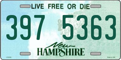 NH license plate 3975363