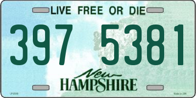 NH license plate 3975381