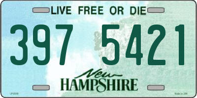 NH license plate 3975421
