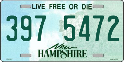 NH license plate 3975472