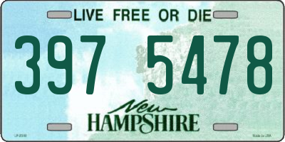 NH license plate 3975478