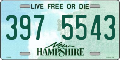 NH license plate 3975543