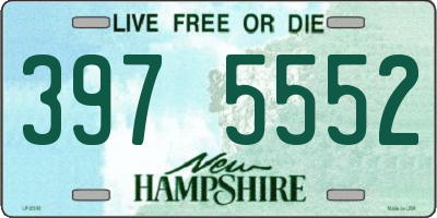 NH license plate 3975552