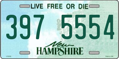 NH license plate 3975554
