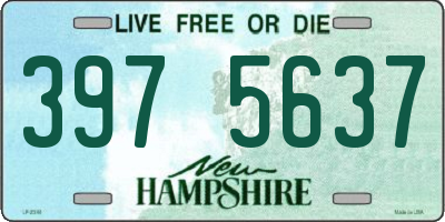 NH license plate 3975637