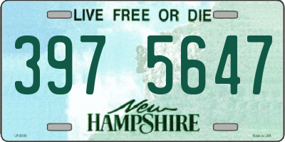 NH license plate 3975647