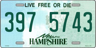 NH license plate 3975743