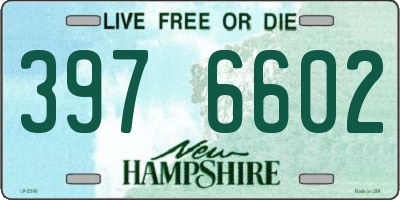 NH license plate 3976602