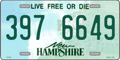 NH license plate 3976649