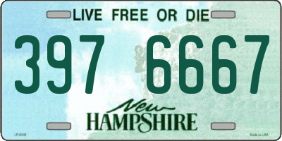 NH license plate 3976667