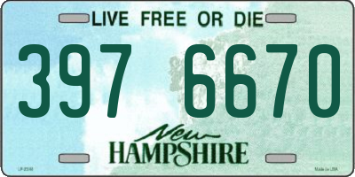 NH license plate 3976670