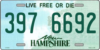 NH license plate 3976692