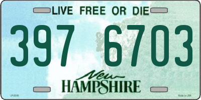 NH license plate 3976703