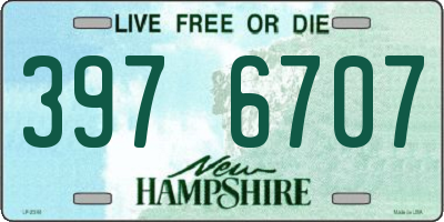 NH license plate 3976707