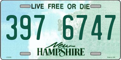 NH license plate 3976747