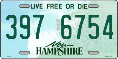 NH license plate 3976754
