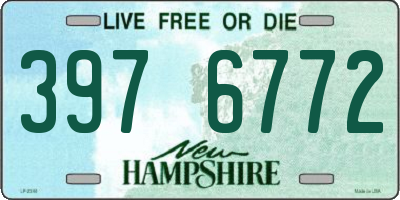 NH license plate 3976772