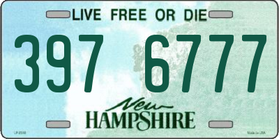 NH license plate 3976777