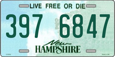 NH license plate 3976847