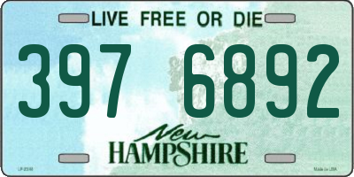 NH license plate 3976892