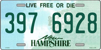 NH license plate 3976928