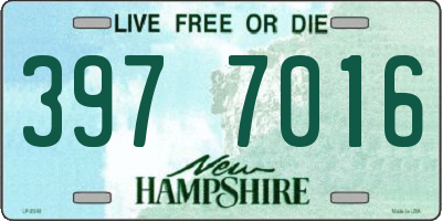 NH license plate 3977016