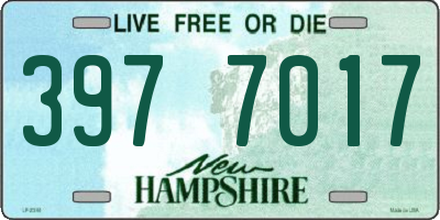 NH license plate 3977017