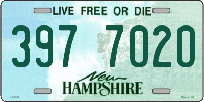 NH license plate 3977020