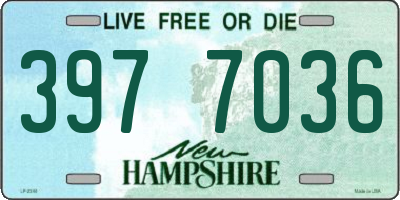 NH license plate 3977036