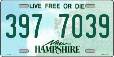 NH license plate 3977039