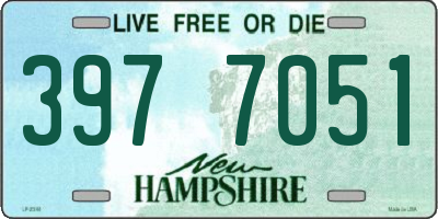 NH license plate 3977051
