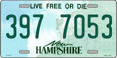 NH license plate 3977053