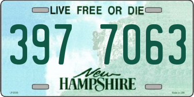 NH license plate 3977063