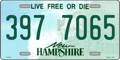 NH license plate 3977065