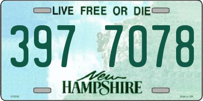NH license plate 3977078