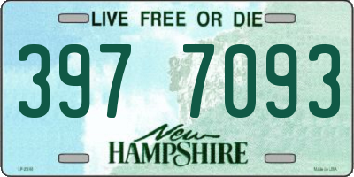 NH license plate 3977093