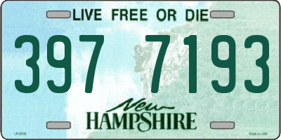 NH license plate 3977193