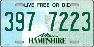 NH license plate 3977223