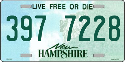 NH license plate 3977228
