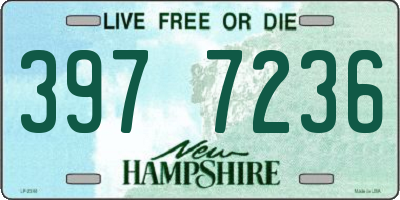 NH license plate 3977236